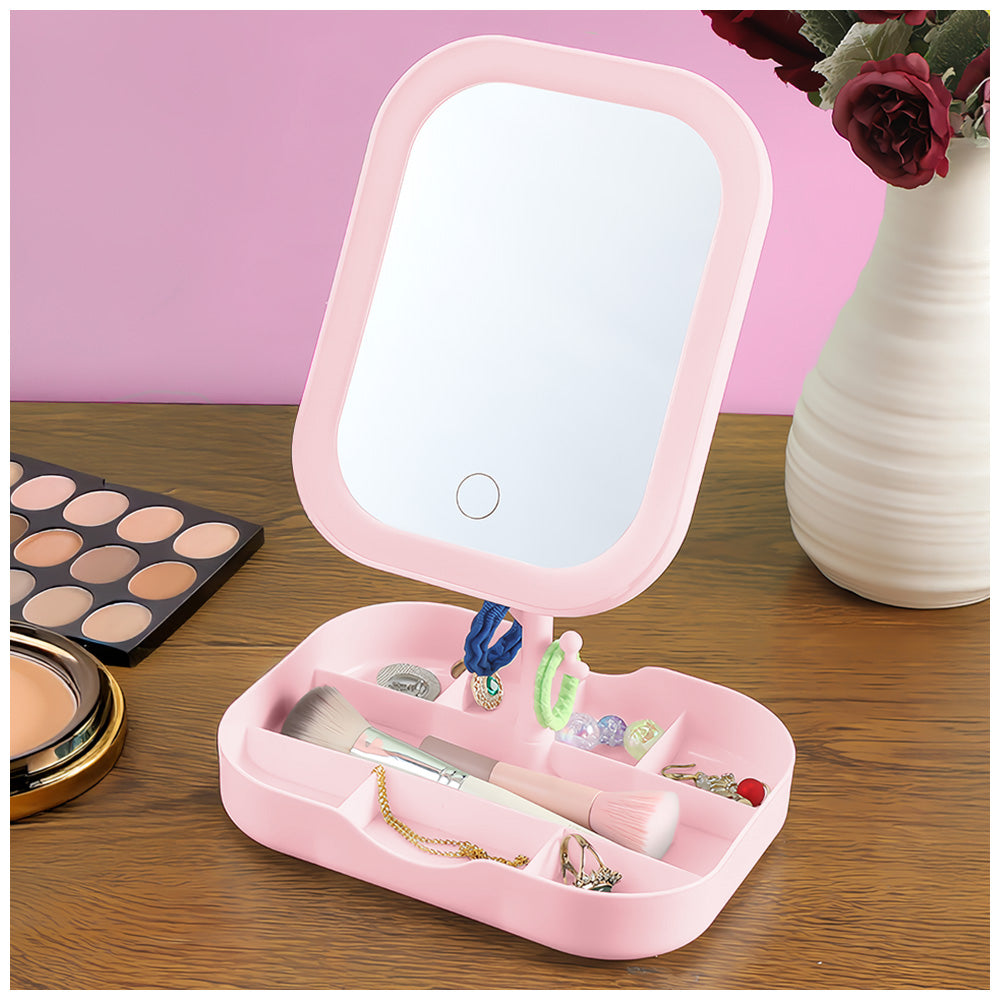 Joyero Organizador con Espejo LED Portátil A31