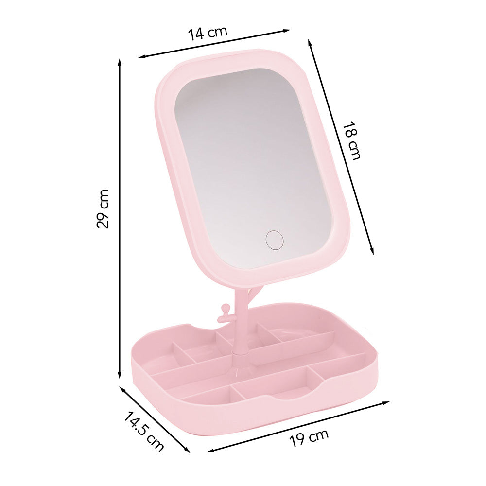 Joyero Organizador con Espejo LED Portátil A31