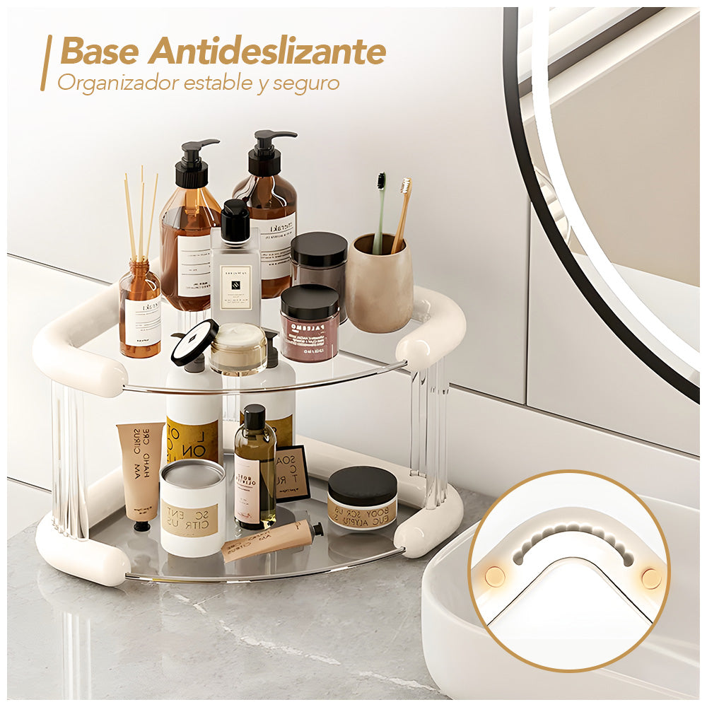 Organizador Esquinero de Cocina 2 Niveles Multiusos Elegante E47