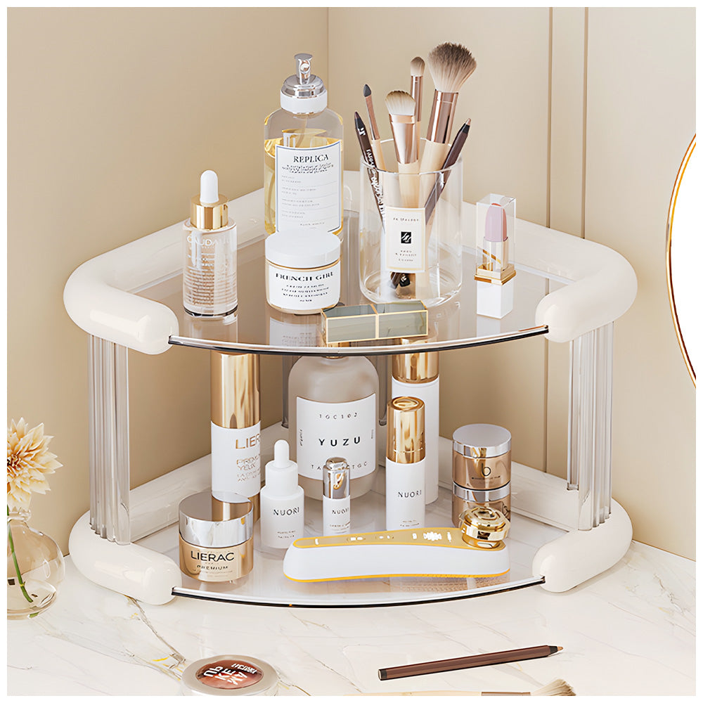 Esquinero Organizador para Maquillaje Cosméticos 2 Niveles E47