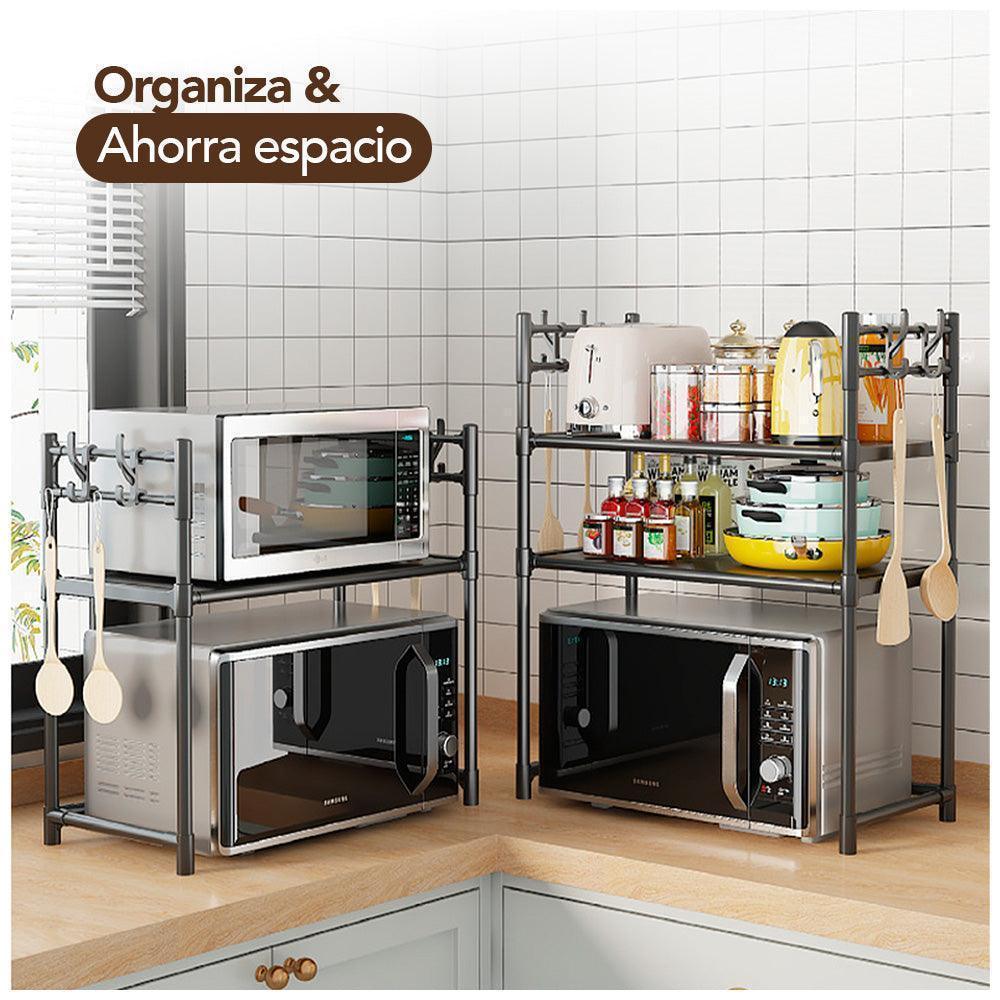 Estante Organizador 2 Niveles de Cocina para Microondas GQ8