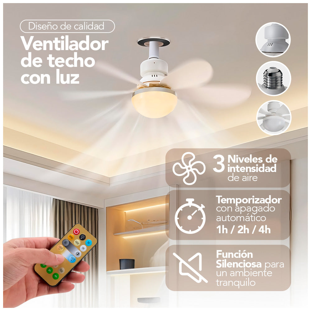 Foco Ventilador LED de 40W con Control Y Apagado Automático K13