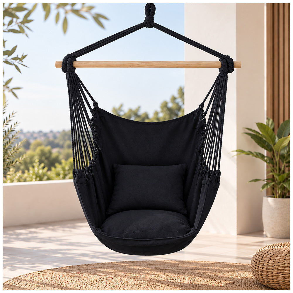Hamaca Silla Colgante Portátil con Cojines LJ4