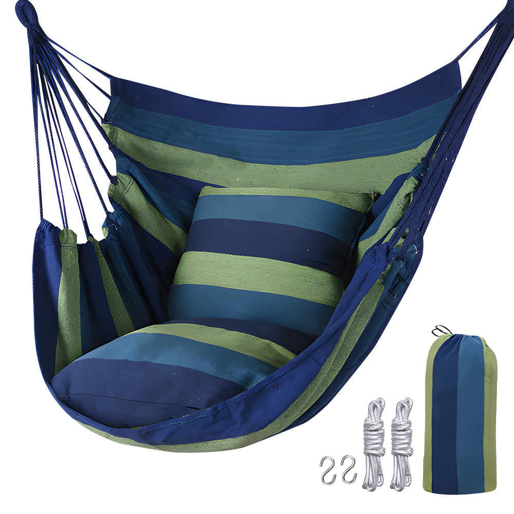 Hamaca Silla Colgante con Cojínes Y Funda 100cm X 130cm Multicolor A58