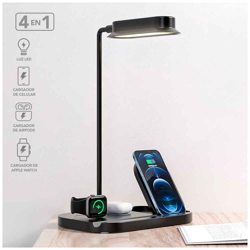 Lámpara LED Flexible con Carga Inalámbrica 4 en 1 T80