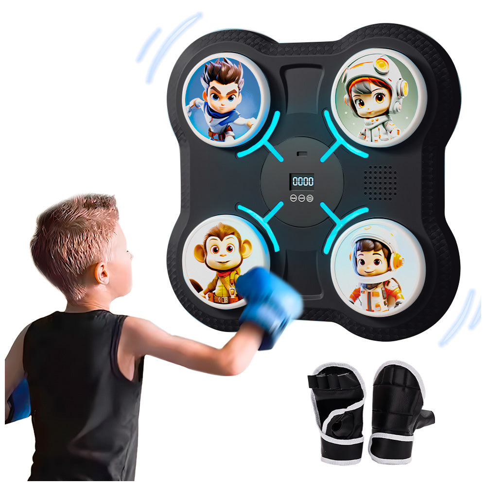 Maquina de Boxeo Musical para Niños con Bluetooth Y Guantes de Regalo RZ1