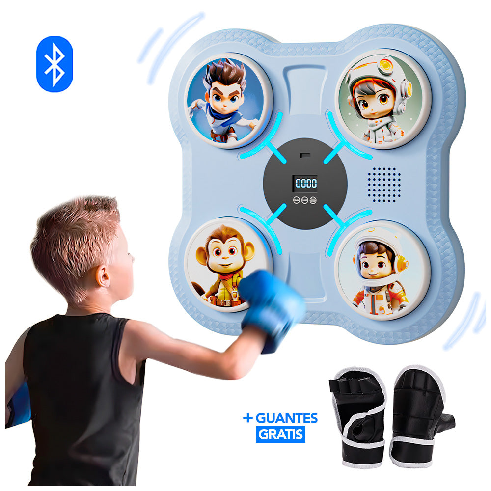 Maquina de Boxeo Musical para Niños con Bluetooth Y Guantes de Regalo RZ1