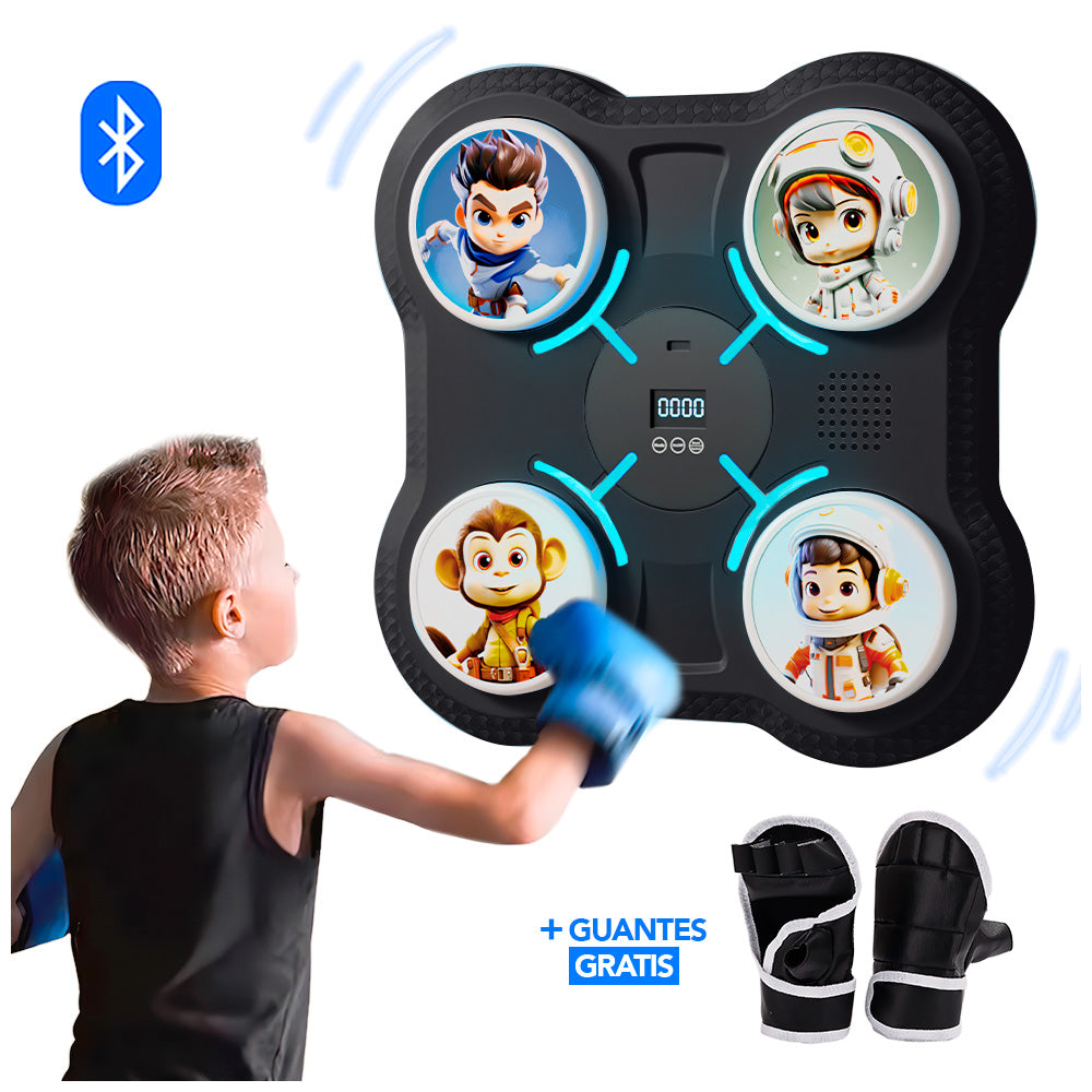 Maquina de Boxeo Musical para Niños con Bluetooth Y Guantes de Regalo RZ1