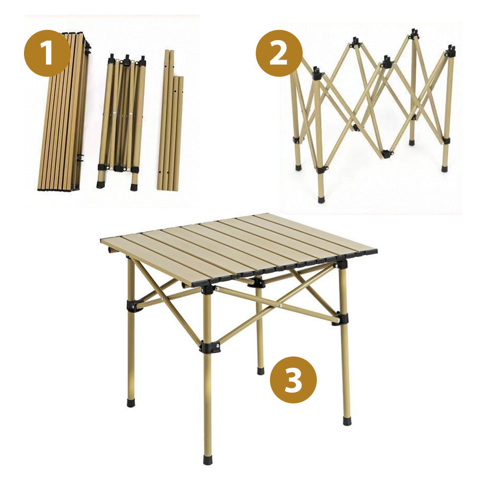 Mesa Plegable Camping con Funda Transportadora M64