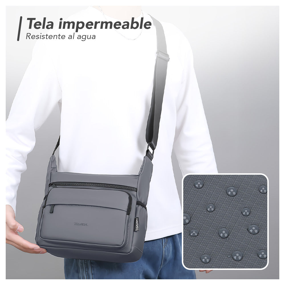 Morral para Hombre con Correa Ajustable Y Múltiples Bolsillos MP1