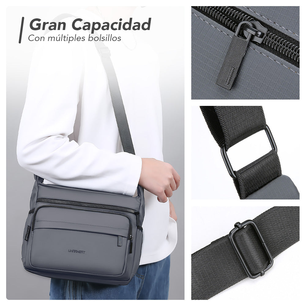 Morral para Hombre con Correa Ajustable Y Múltiples Bolsillos MP1