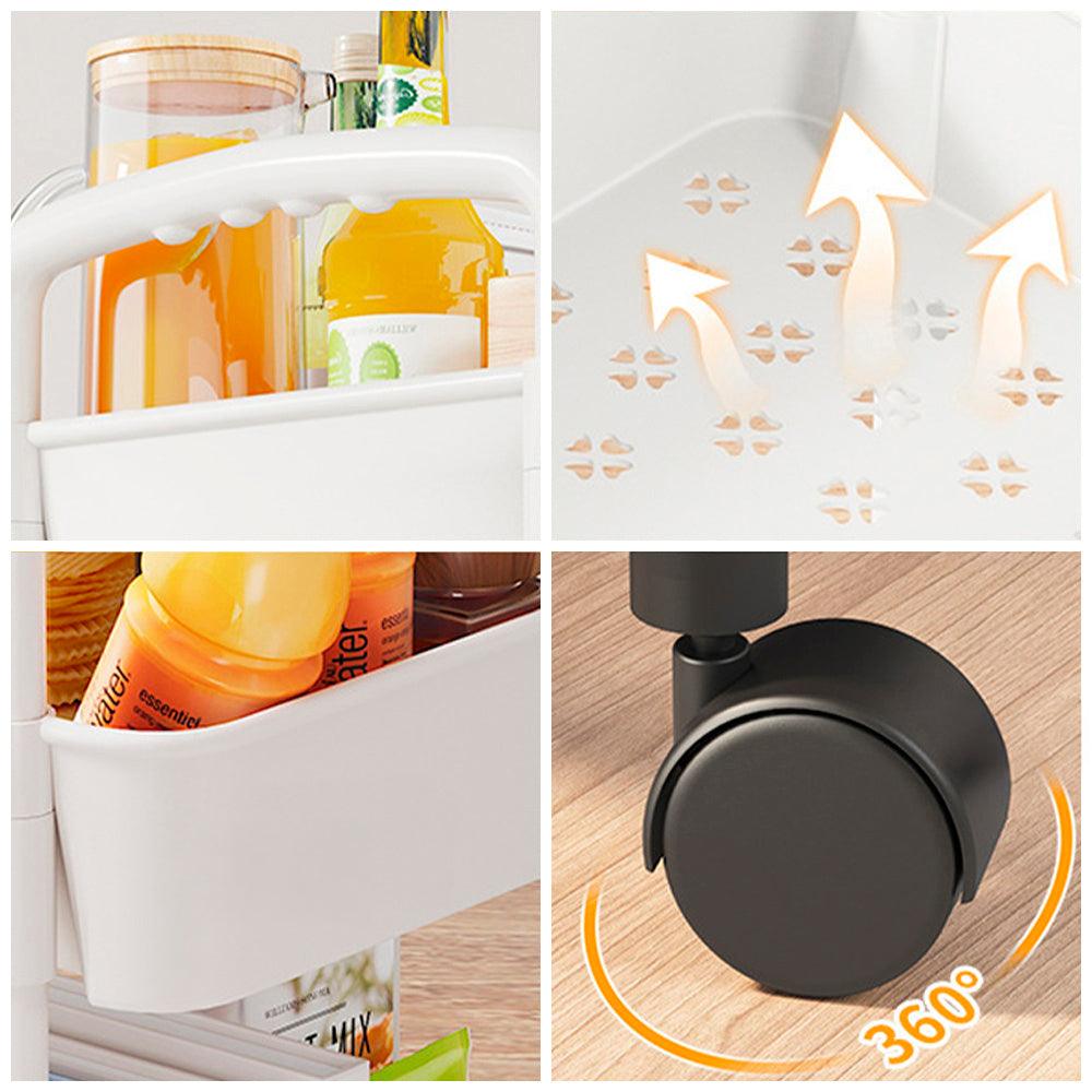 Carrito Organizador Estante 4 Niveles con Ruedas para Baño JK4