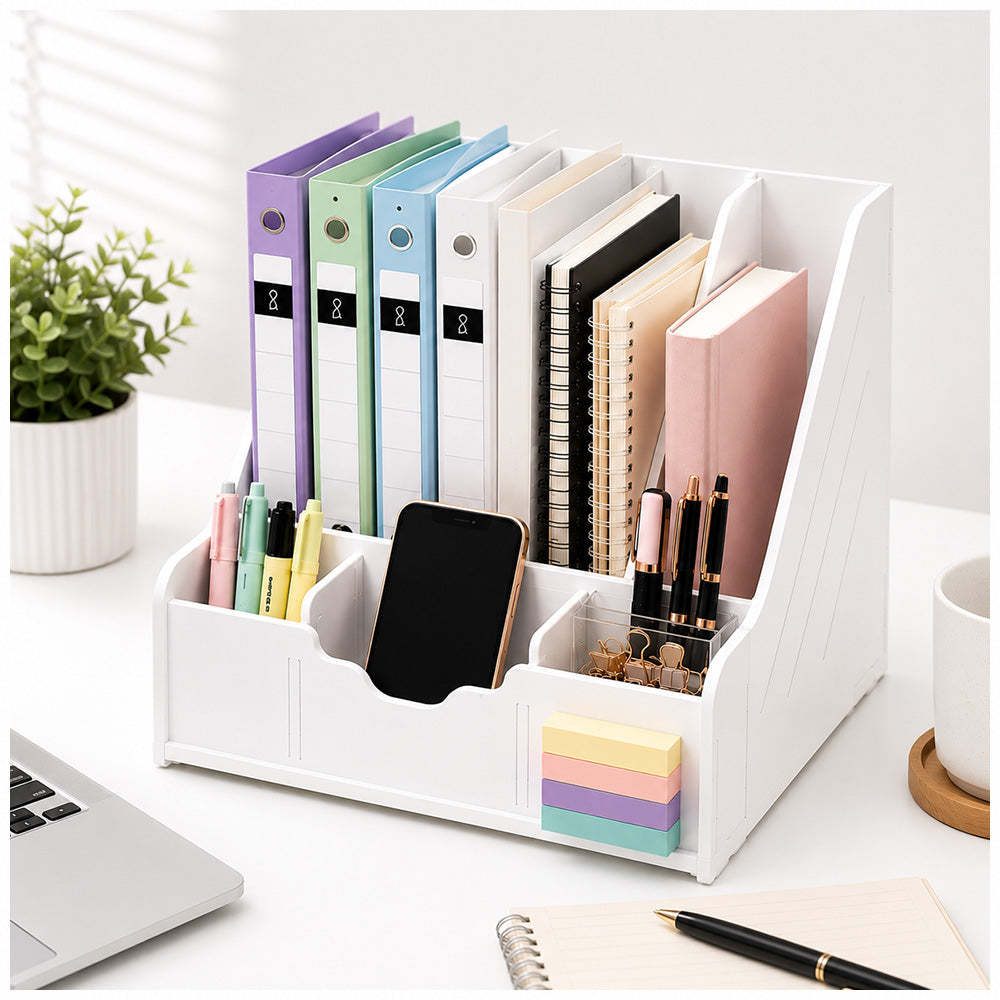 Organizador de Escritorio con Compartimentos para Oficina Estudio y Hogar A42