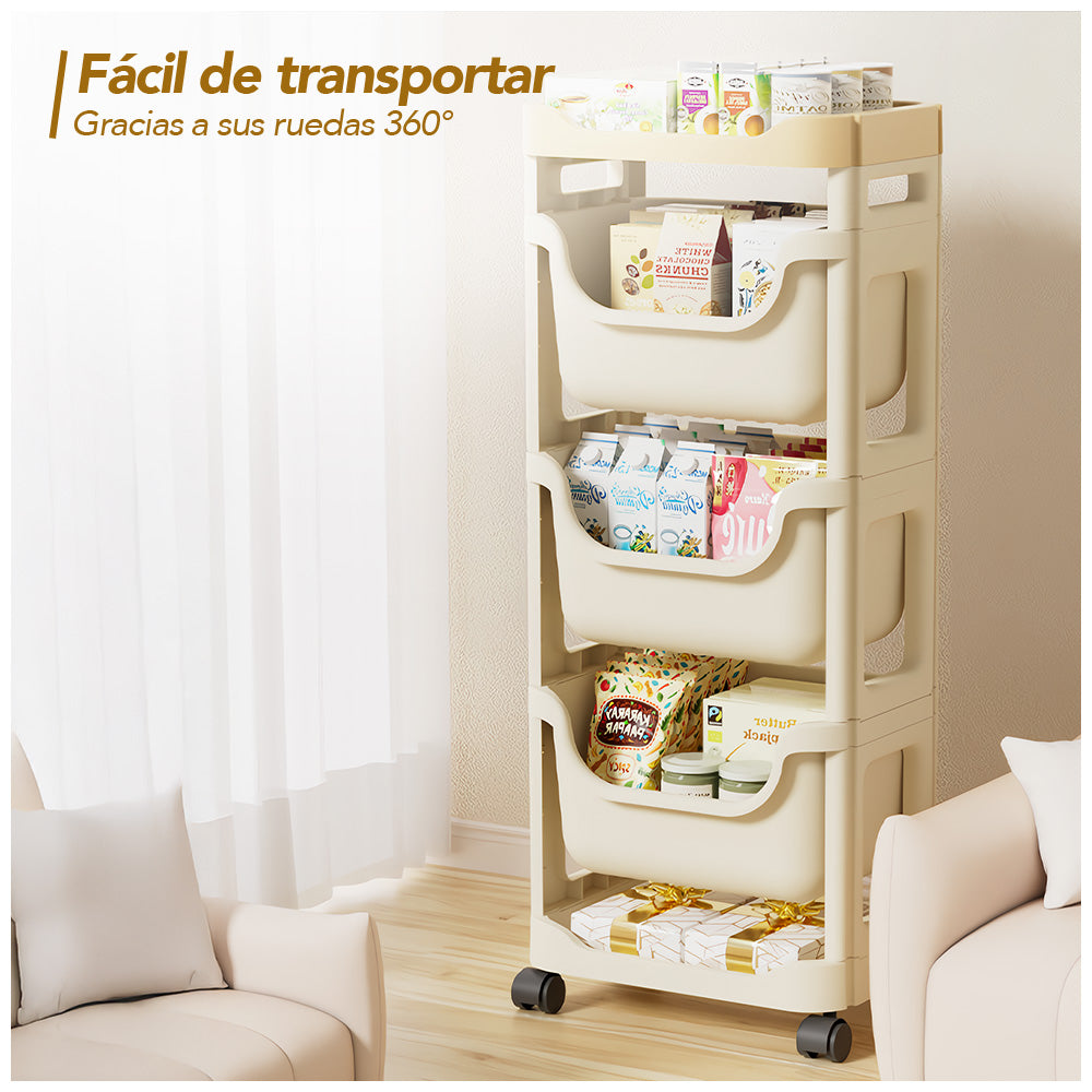 Organizador de Pañales Y Accesorios de Bebé 5 Niveles con Ruedas C81