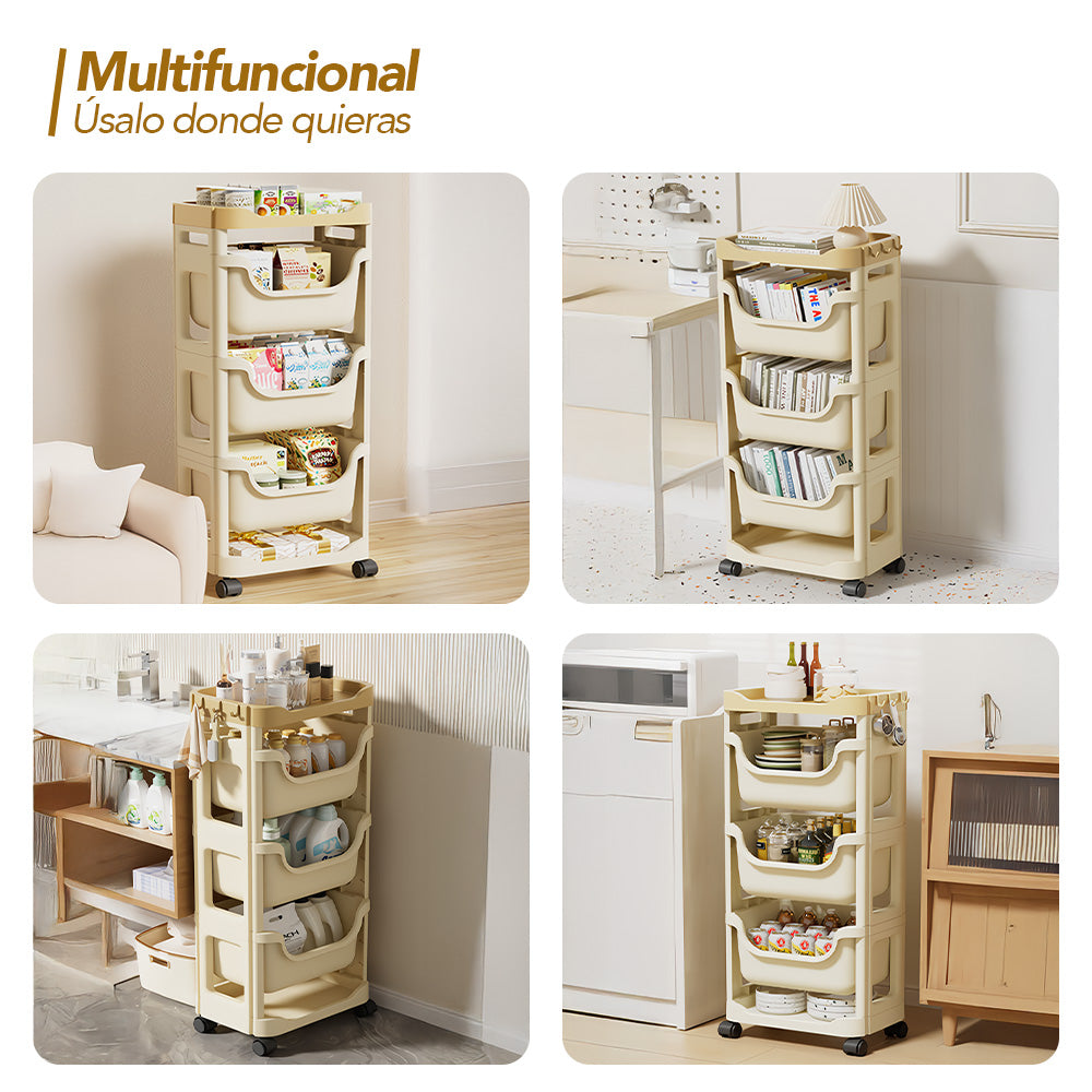 Organizador de Pañales Y Accesorios de Bebé 5 Niveles con Ruedas C81