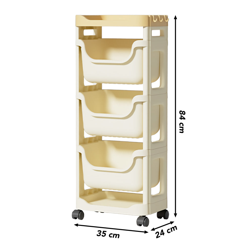 Organizador de Pañales Y Accesorios de Bebé 5 Niveles con Ruedas C81