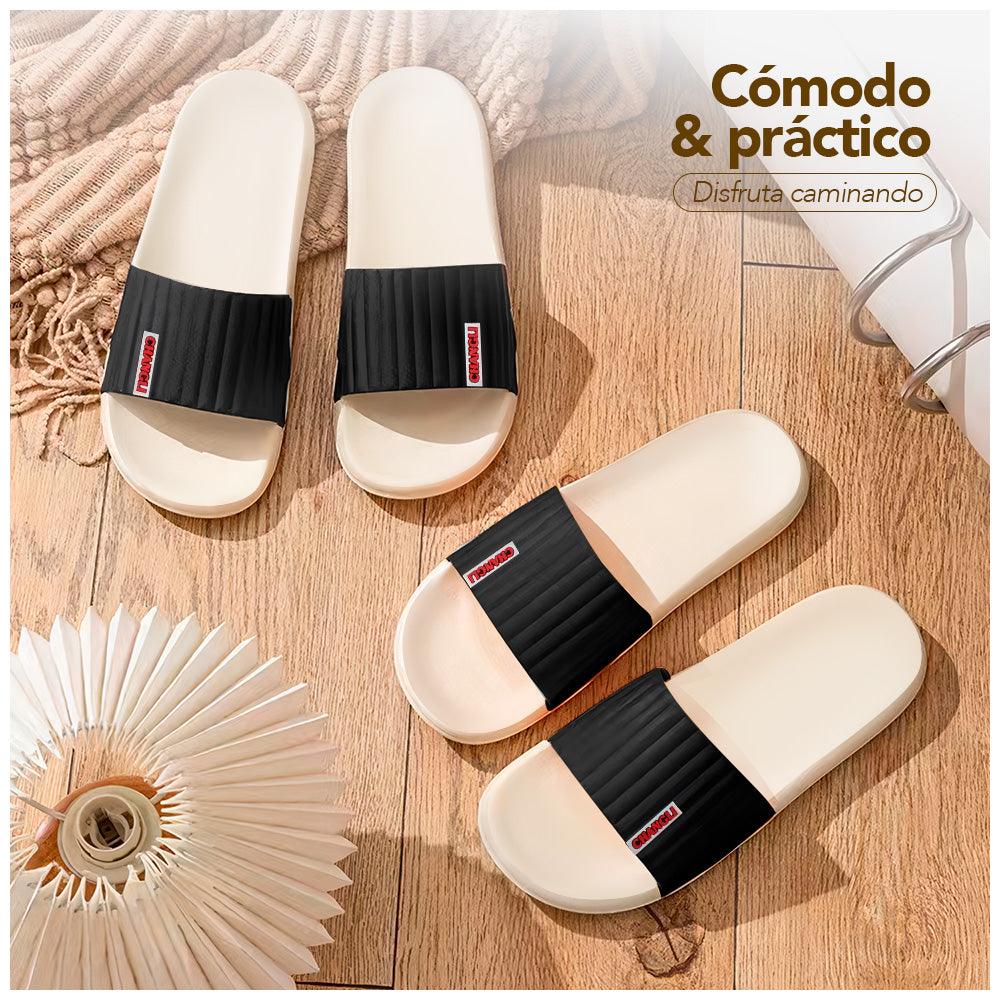Sandalias Mujer Hombre Urbano Negro Z20
