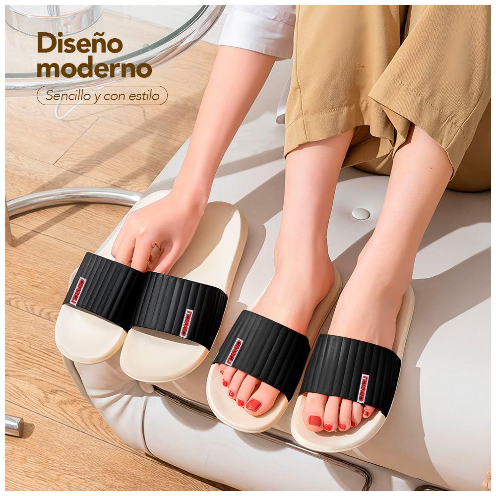 Sandalias Mujer Hombre Urbano Negro Z20