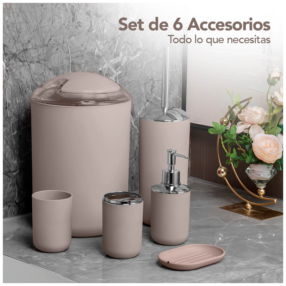 Kit de 6 Accesorios de Baño Elegante C25
