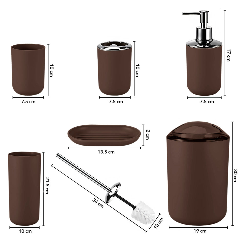 Kit de 6 Accesorios de Baño Elegante C25