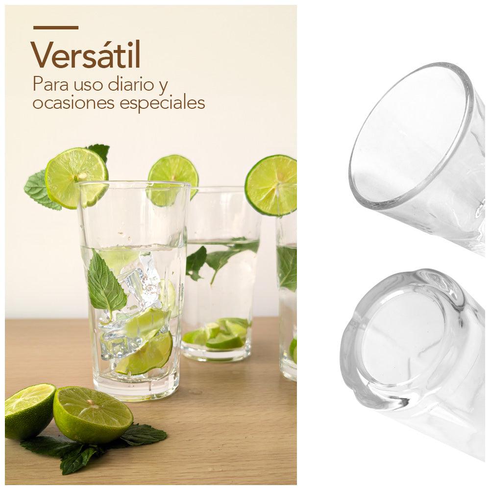 Set de 3 Vasos de Vidrio Alto 330 ML M4V