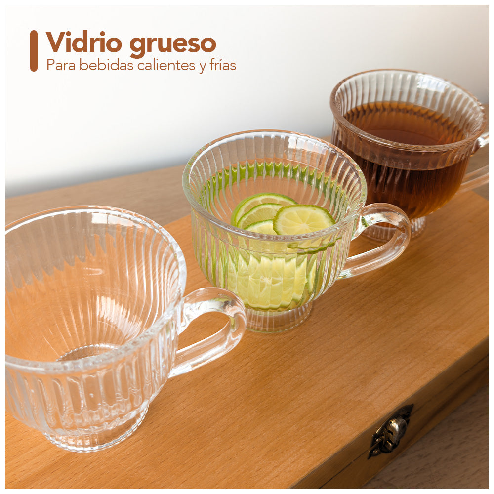 Set de 6 Tazas de Vidrio Elegante G83