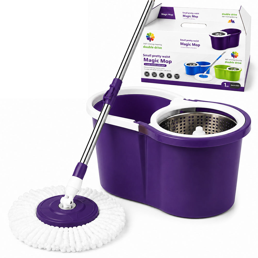 Trapeador con Escurridor Giratorio Automático y 1 Mopa BY1