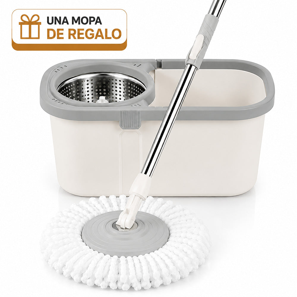 Trapeador Cuadrado con Escurridor Giratorio Y Mopa de Regalo HH2