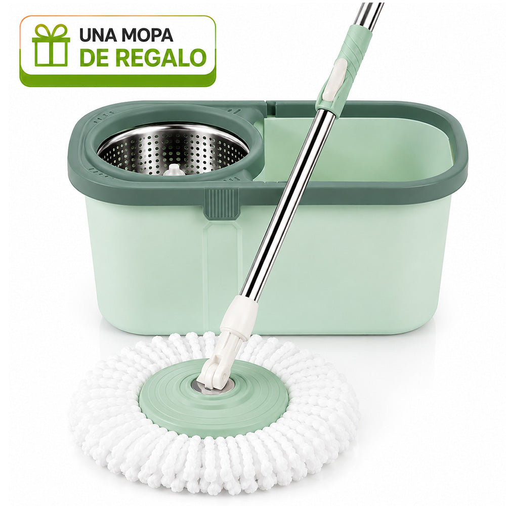 Trapeador Cuadrado con Escurridor Giratorio Y Mopa de Regalo HH2
