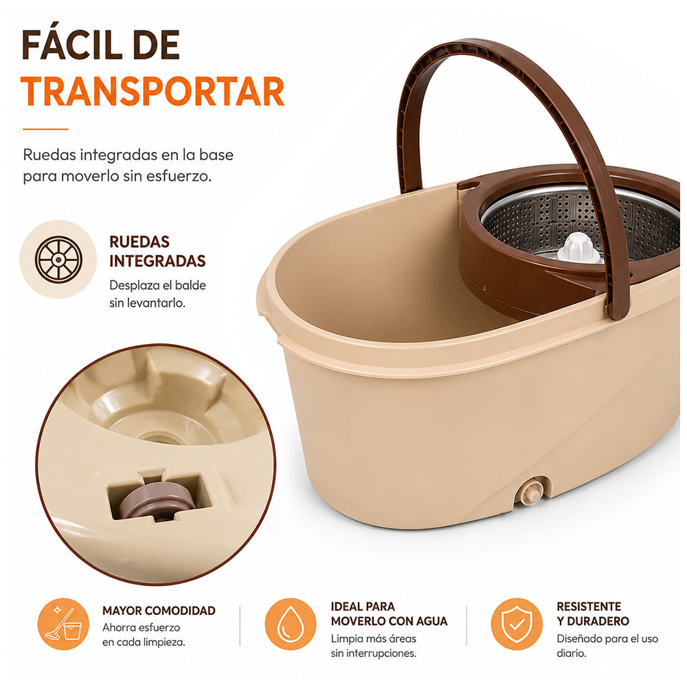 Trapeador con Escurridor Giratorio