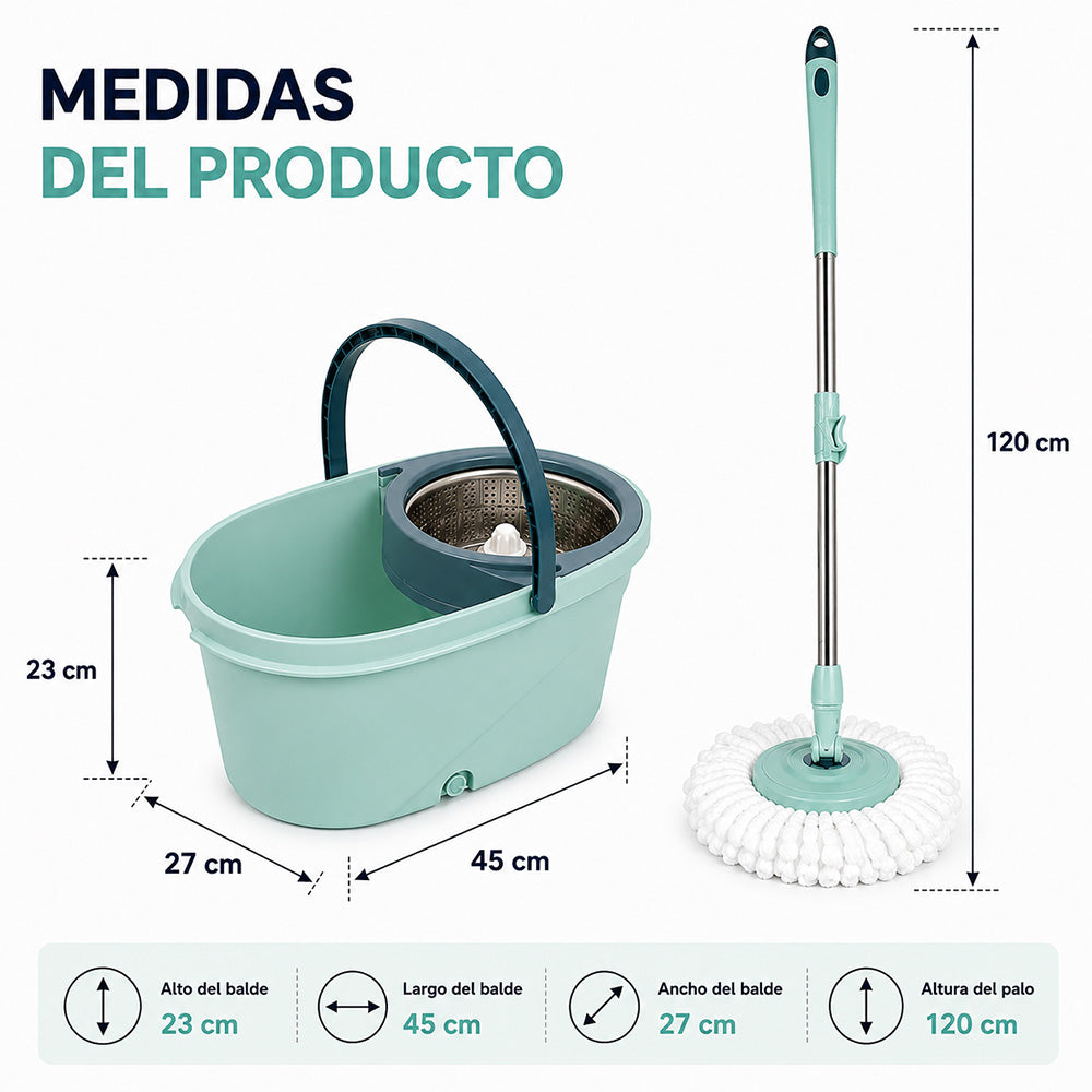 Trapeador con Escurridor Giratorio