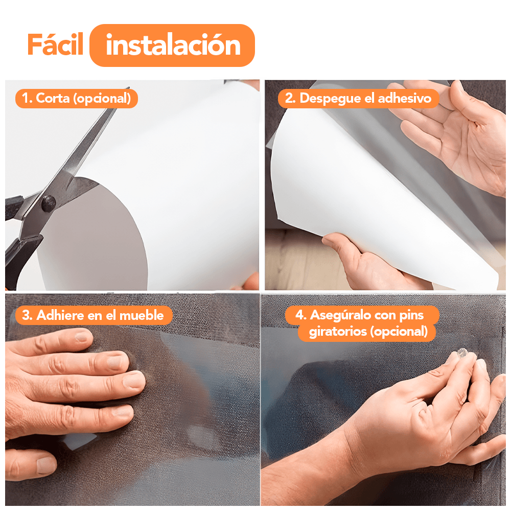 Vinilo Protector Transparente con Adhesivo Anti Arañaduras 45X30 CM KL6