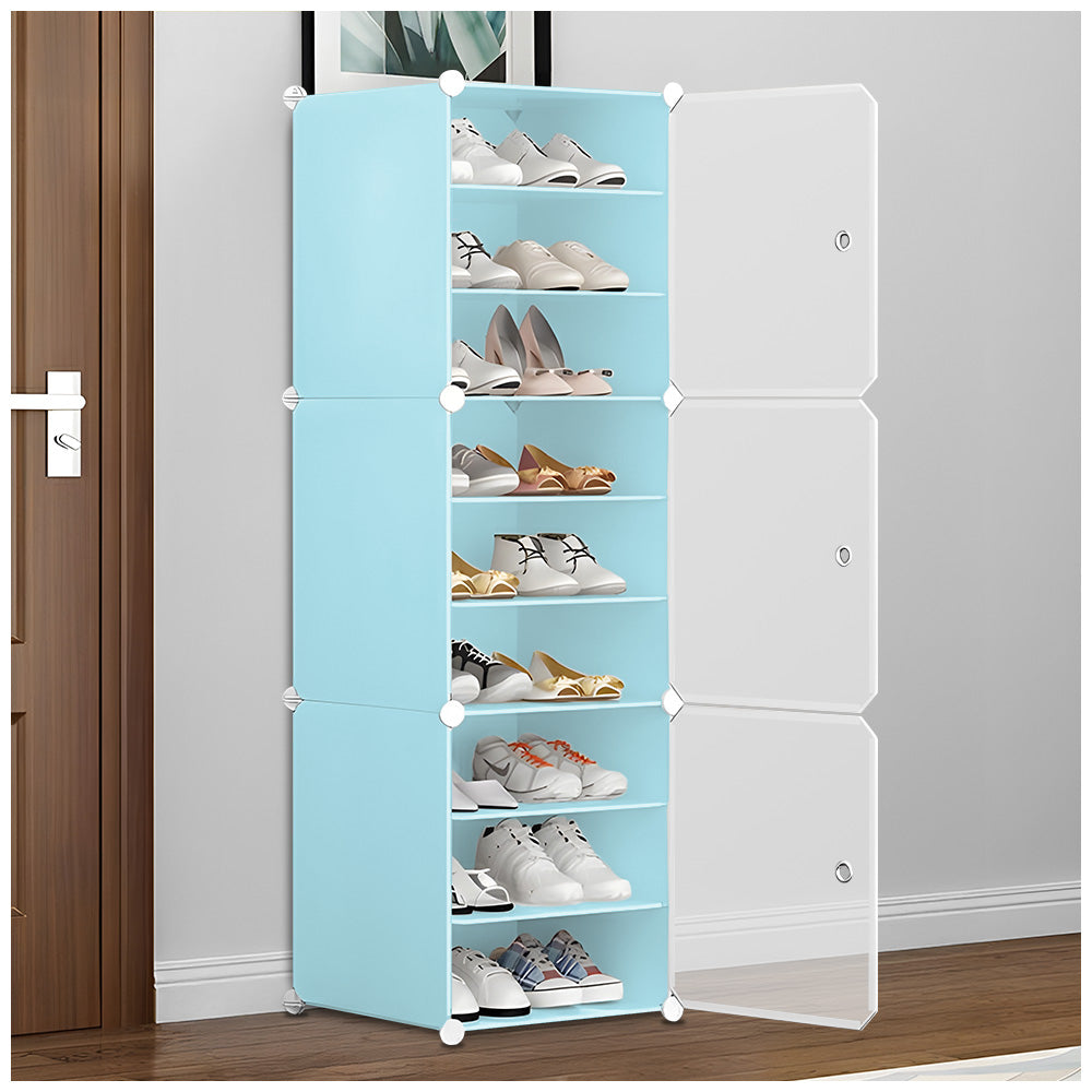 Zapatera Organizador 9 Niveles Celeste