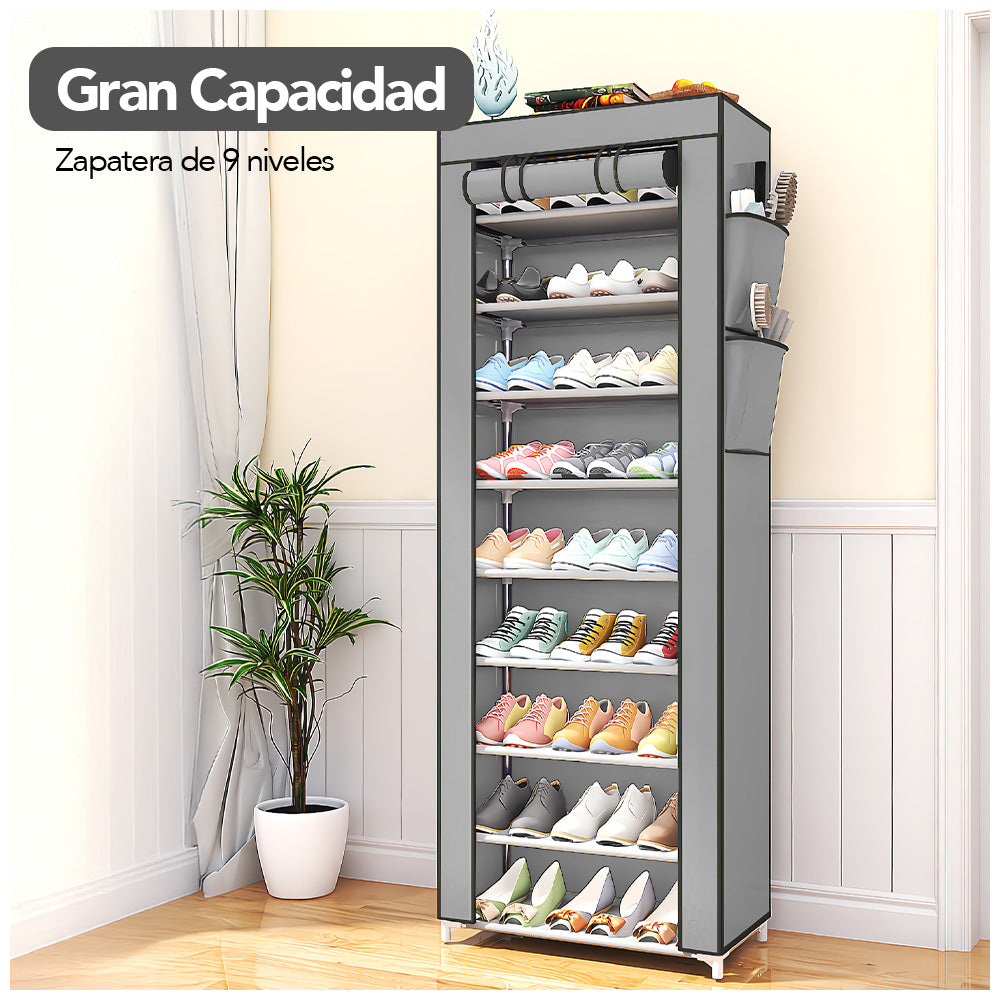 Zapatera Organizador 9 Niveles Desmontable de Tela A46