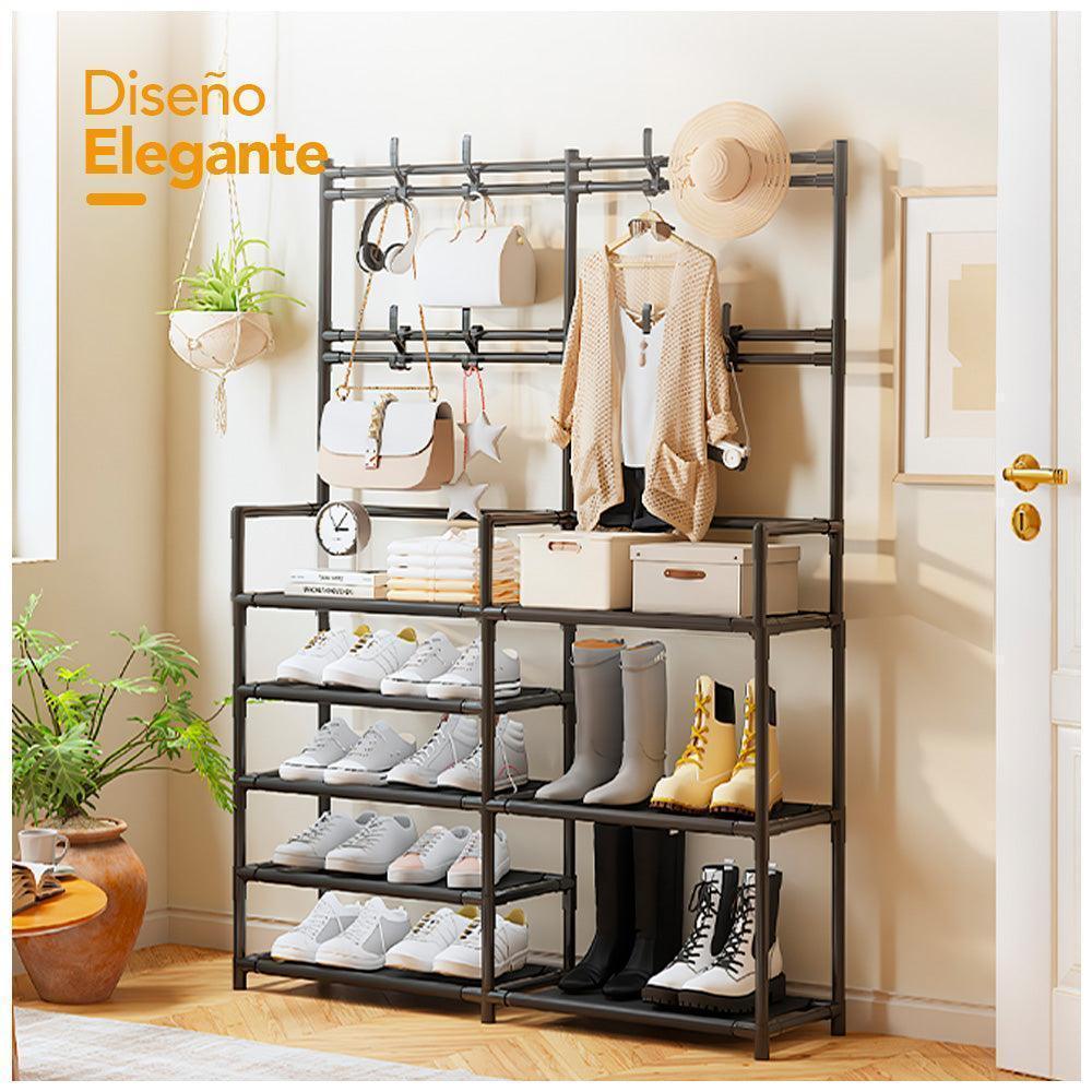 Zapatera Perchero 5 Niveles 2 Cuerpos Moderno S37