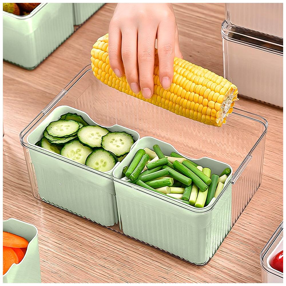 Caja Organizador Contenedor Alimentos Frutas Tapa 4 Divisiones F30 - Keller Perú