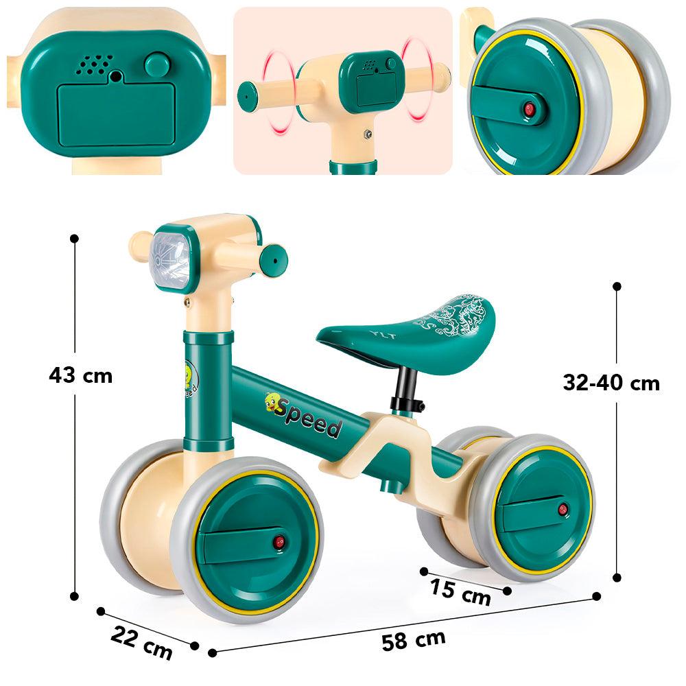Correpasillos Bicicleta de Equilibrio Musical con Luces para Niños CS3 - Keller Perú
