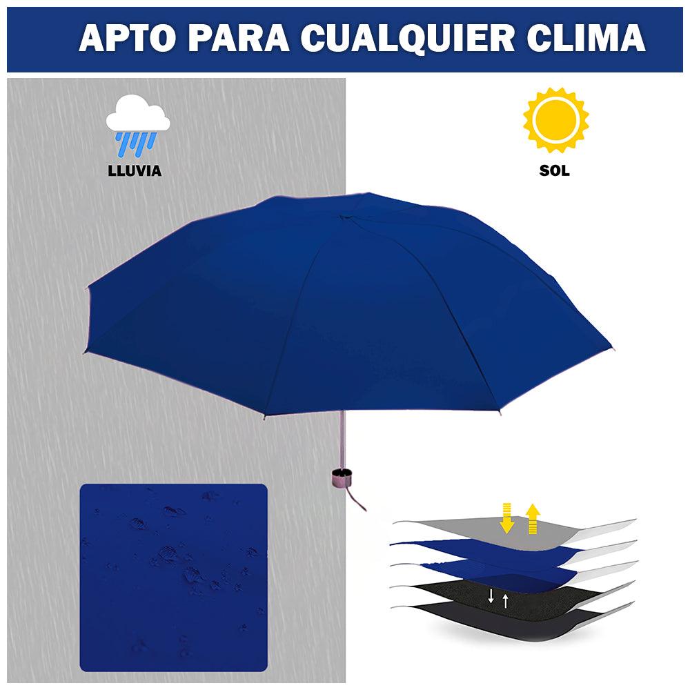 Paraguas Plegable Sombrilla de Mano para Sol Lluvia K02 - Keller Perú
