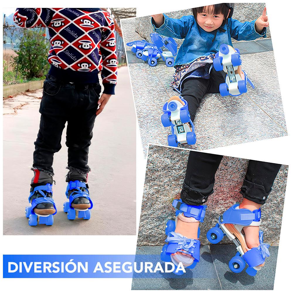 Zapatos Patines de 4 Ruedas Ajustable para Niños HL2 - Keller Perú