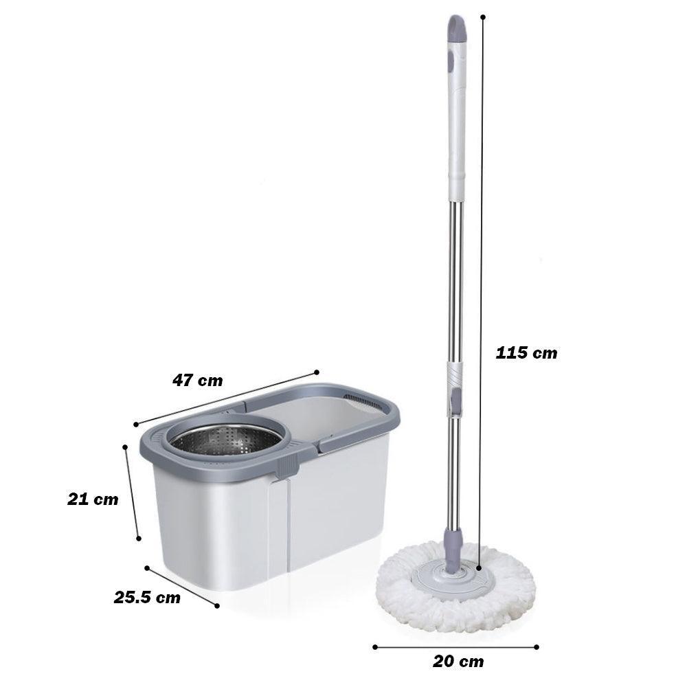 Balde Escurridor Trapeador Giratorio Cuadrado 72V Y Colgador de Regalo - Keller Perú