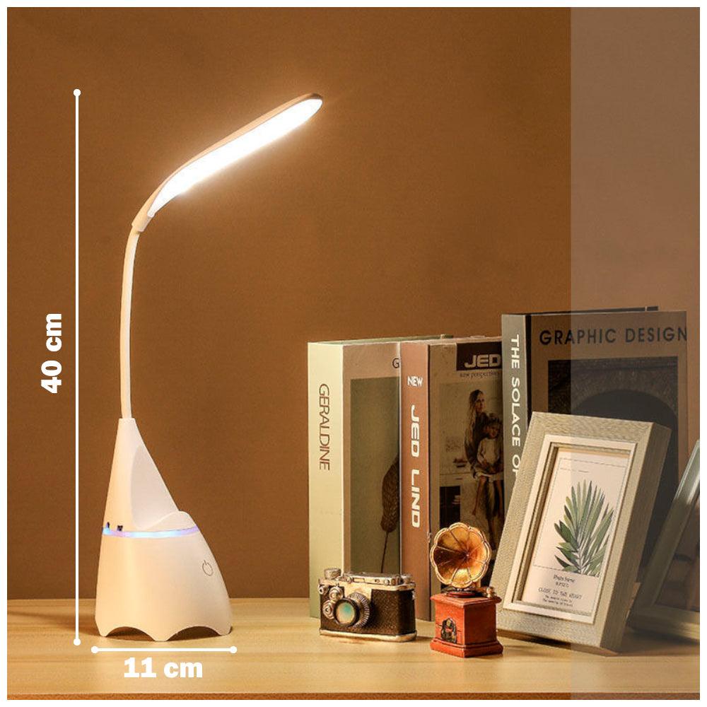 Lámpara LED de Escritorio con Bluetooth Porta Celular Blanco Y52 - Keller Perú
