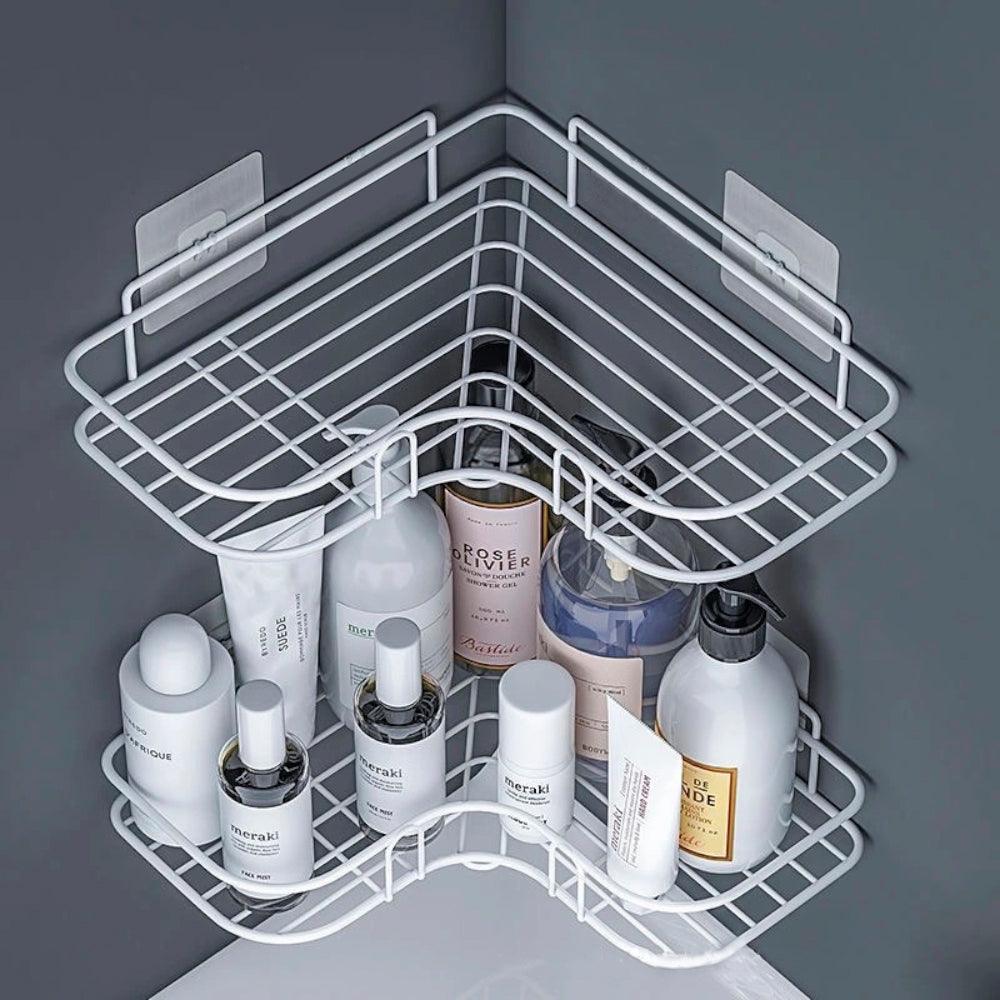 Organizador Esquinero Baño Cocina con Adhesivo Blanco - Keller Perú