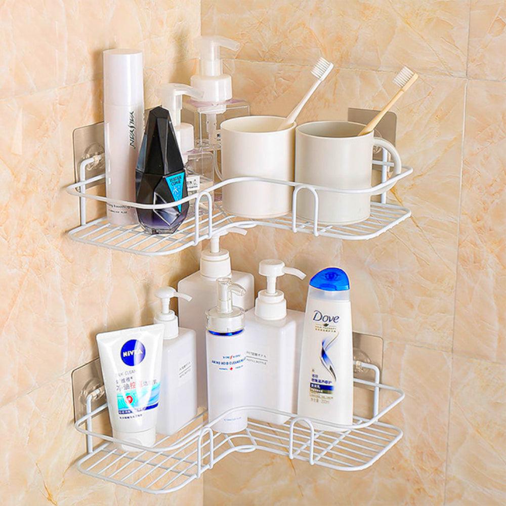 Organizador Esquinero Baño Cocina con Adhesivo Blanco - Keller Perú