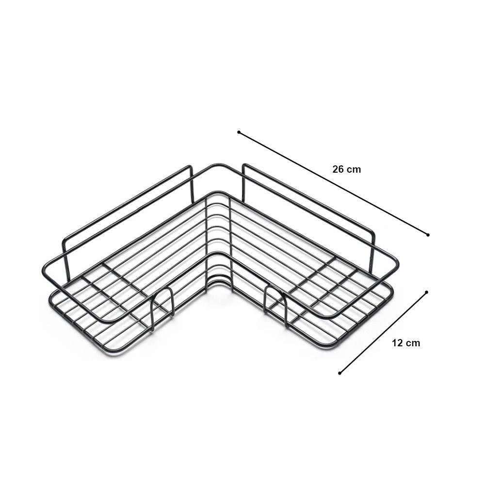 Organizador Esquinero Baño Cocina con Adhesivo Negro - Keller Perú