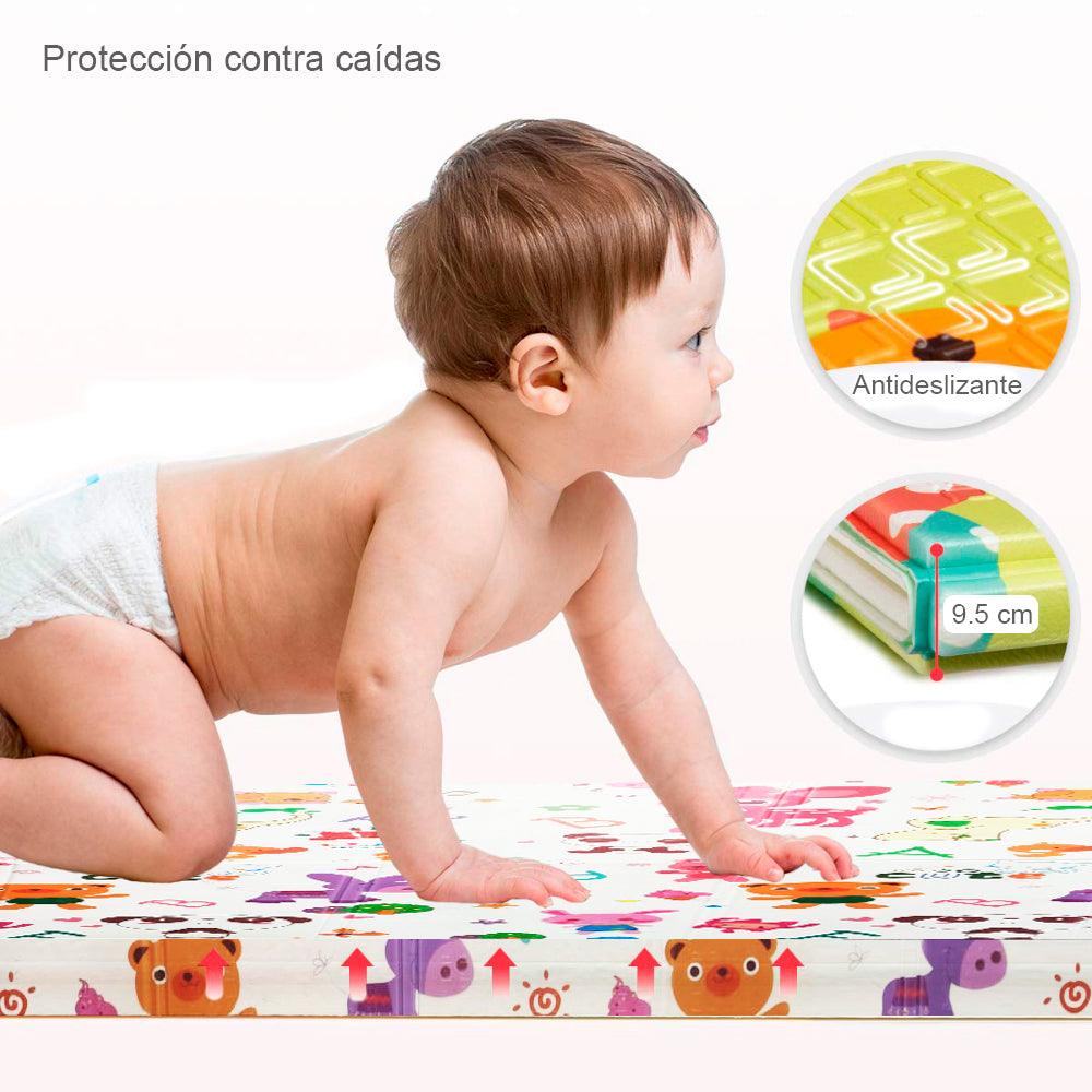 Piso Plegable Reversible Alfombra Antigolpe con Funda para Niños y Bebés 180x200cm Diseño Z - Keller Perú