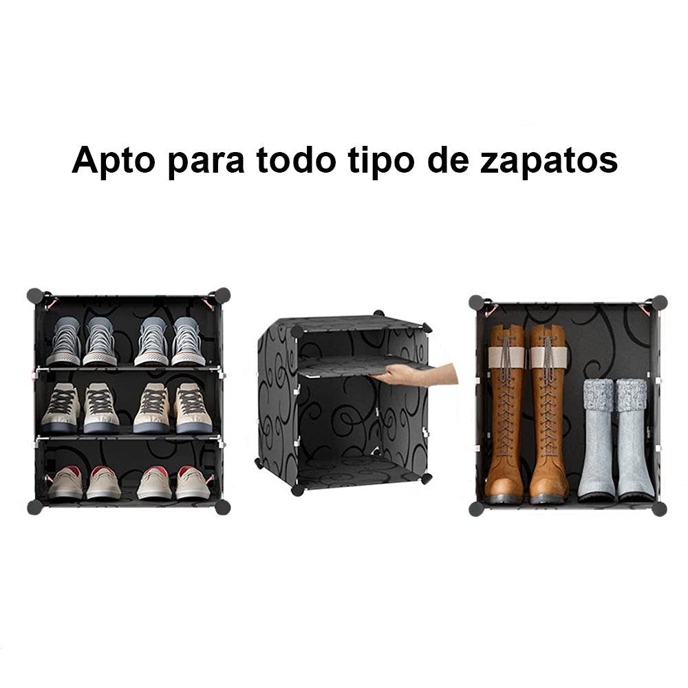Zapatera Organizador Armable 9 Niveles Multiusos Negro - Keller Perú
